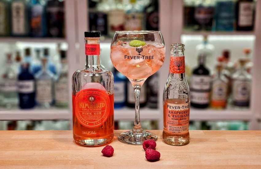 Bringebær-GT med med Kimerud Pink Gin