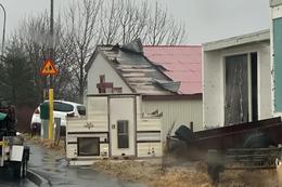 Extensive damage: Rocks and loose objects scattered everywhere