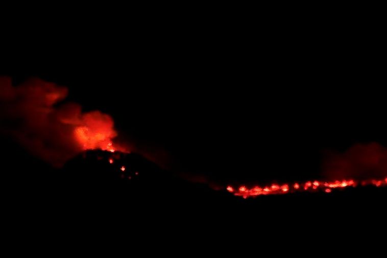 The northernmost crater is still active