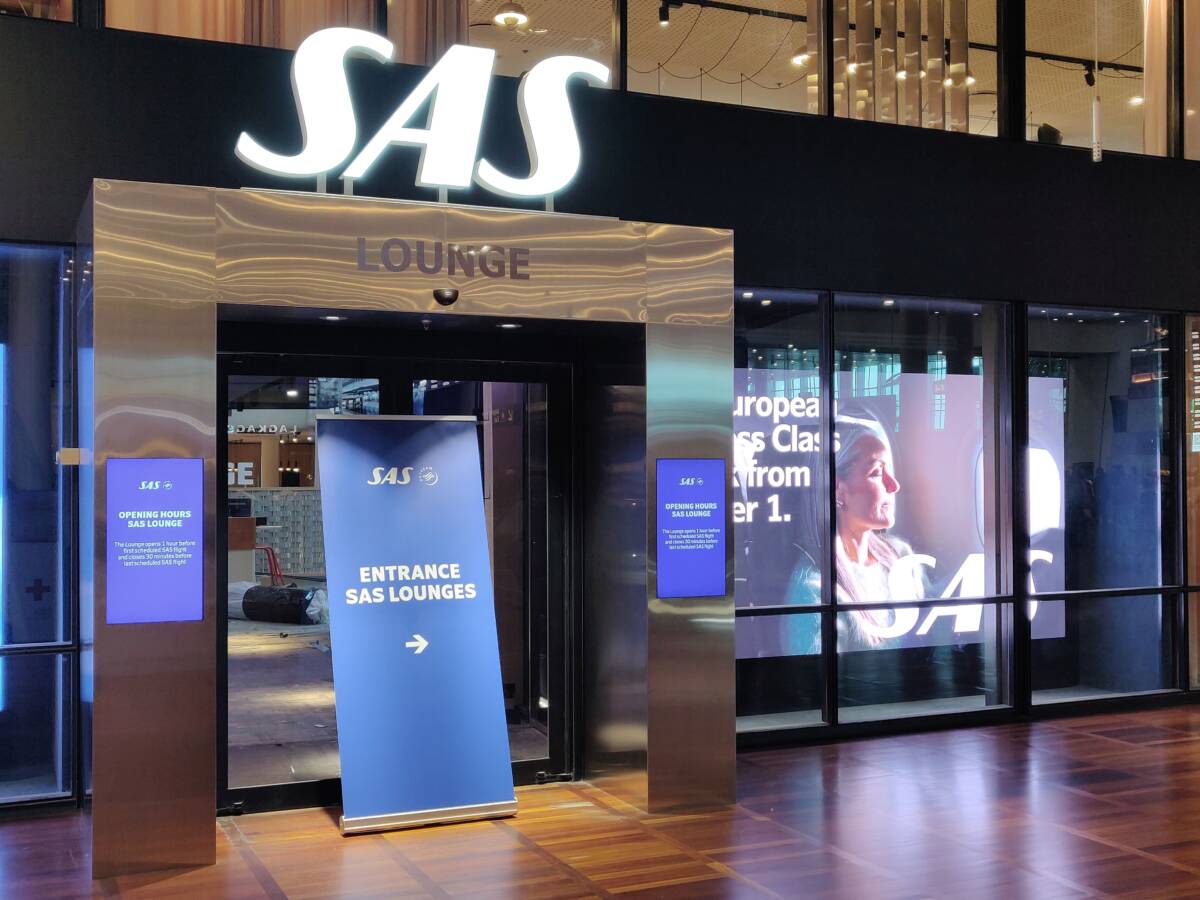 Indgang til SAS lounge i København renoveres
