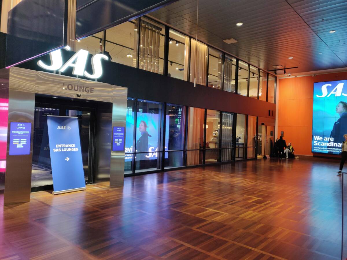 Inngangen til SAS loungen i København renoveres