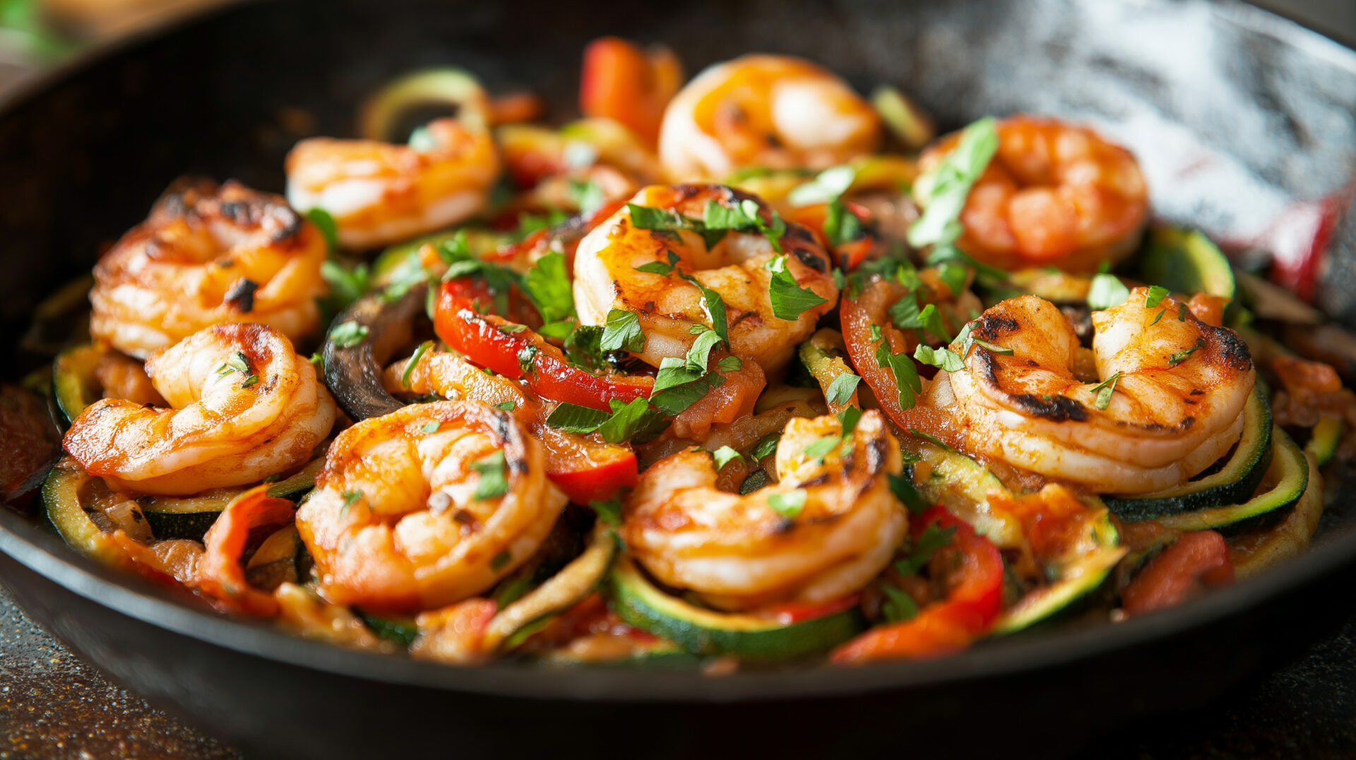 Næringsrik og enkel middag: Grønnkål-wok med sursøt scampi