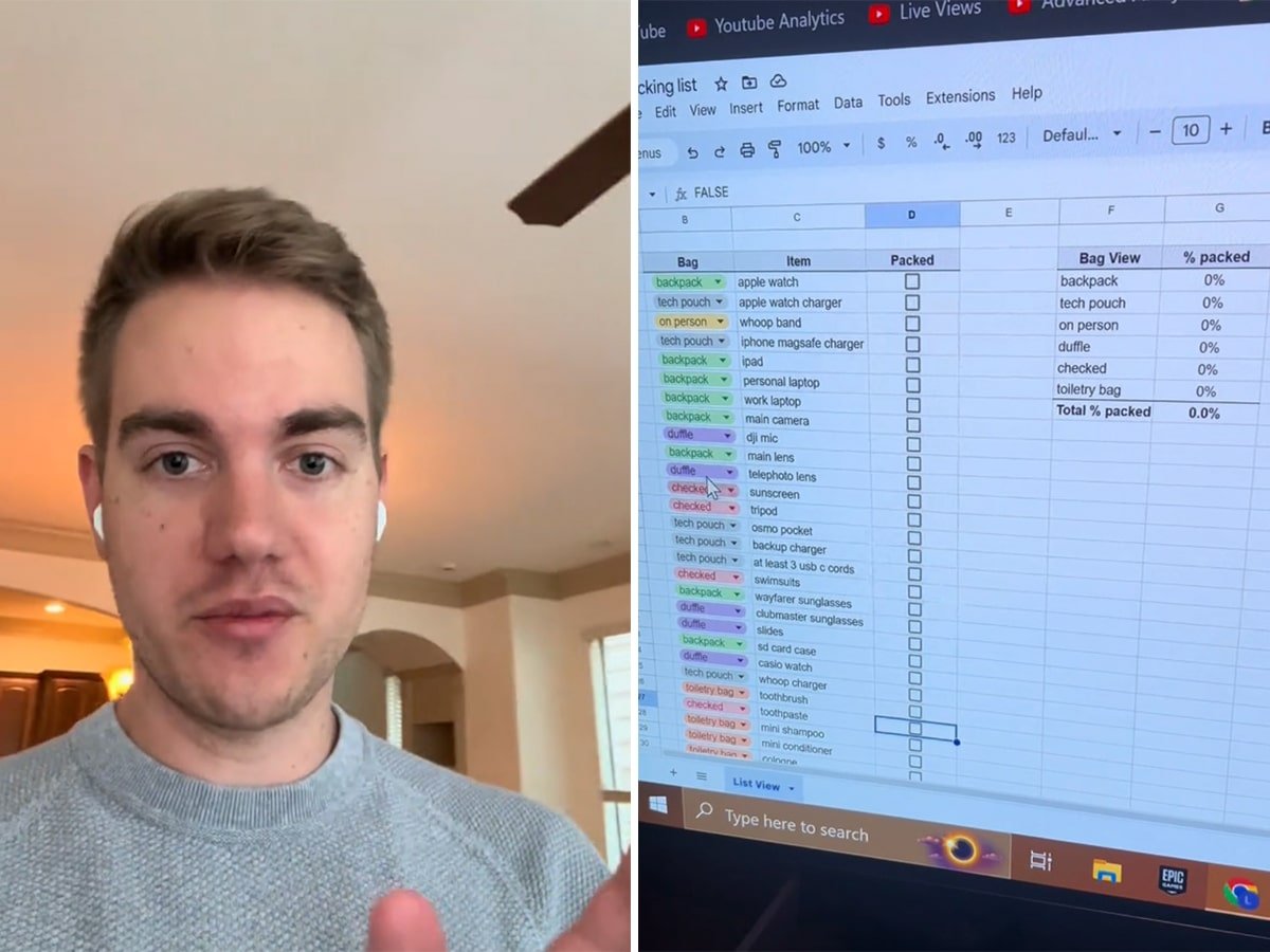 ‘Everyone Makes Fun of Me For How I Pack’: Data Scientist Shares Genius Packing List That Even Impresses Google