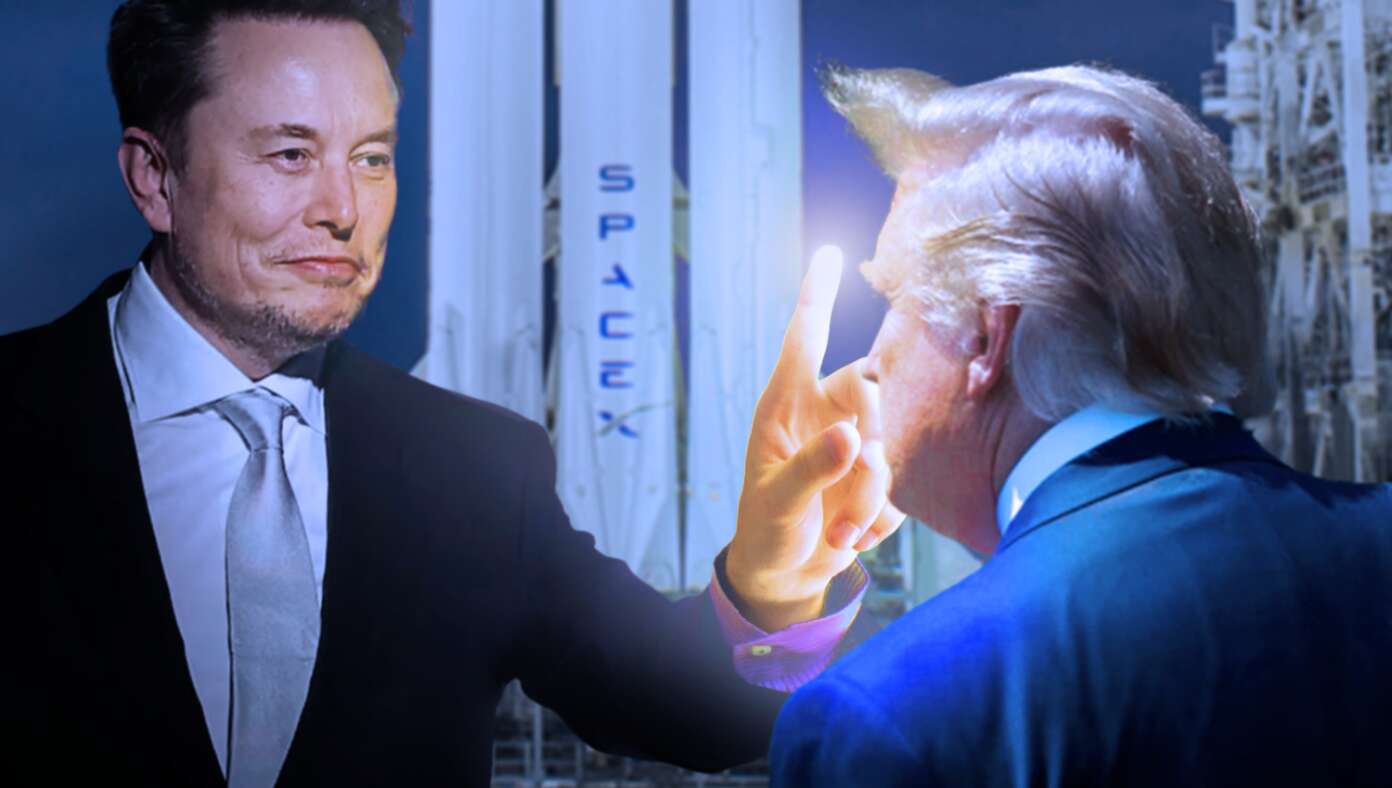 Elon Musk Extends Glowing Finger To Trump Before Stepping Into Rocket And Blasting Off