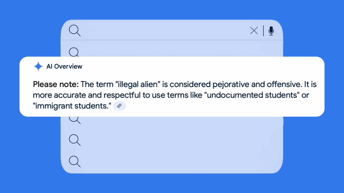 Look How The Google Speech Police Scold Me For Searching The Term ‘Illegal Alien’