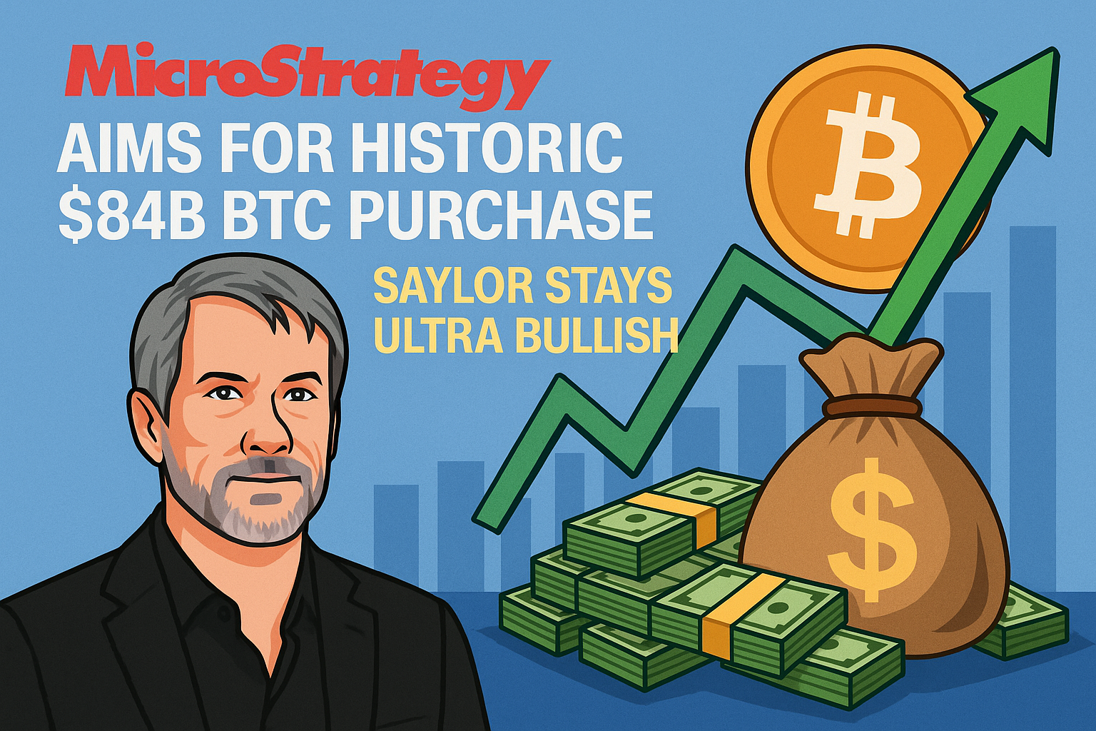 MicroStrategy Aims for Historic $84B BTC Purchase — Saylor Stays Ultra Bullish