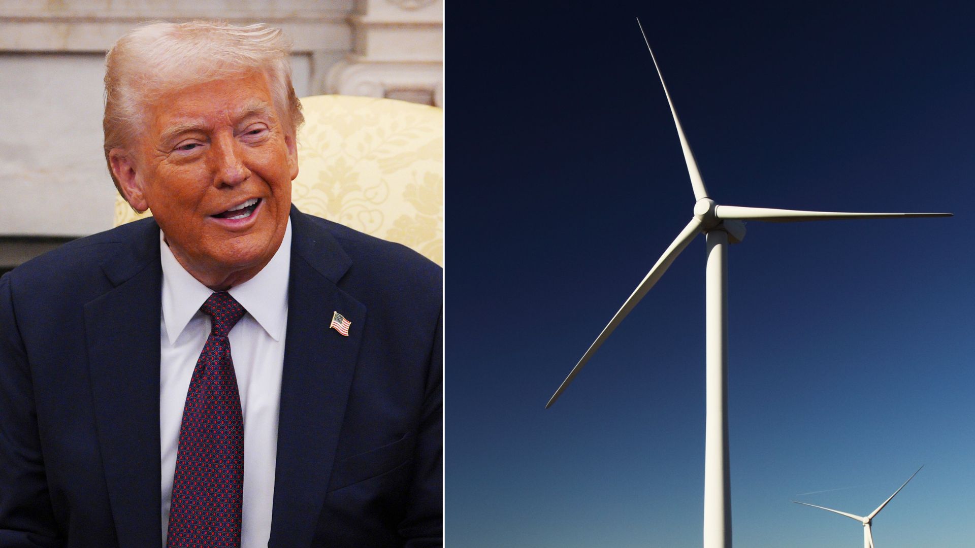 Donald Trump advarte: Britene maler vindmøller svarte etter norsk studie