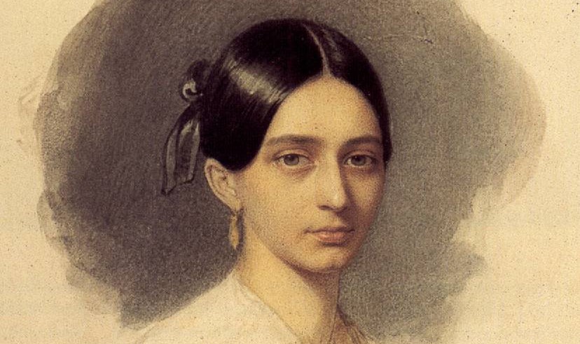 Portrett av Clara Josephine Wieck (1840).