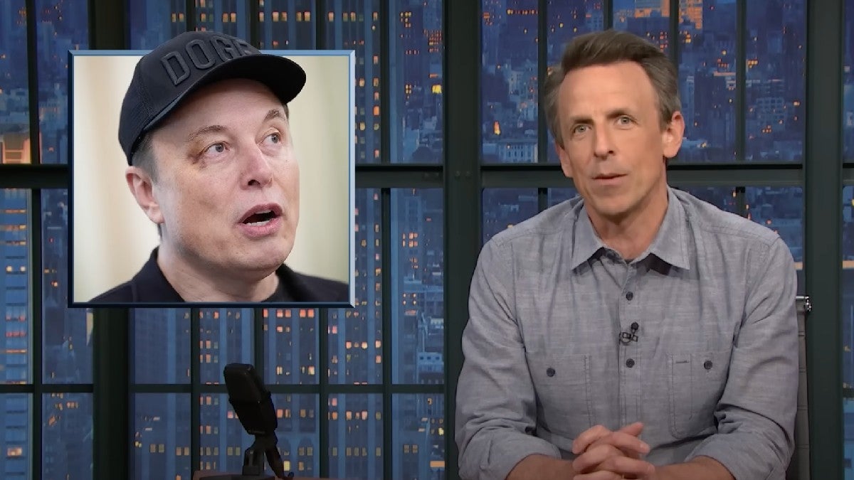 Seth Meyers Jokes That Elon Musk’s Black Eye From His Son Marks Major Milestone | Video