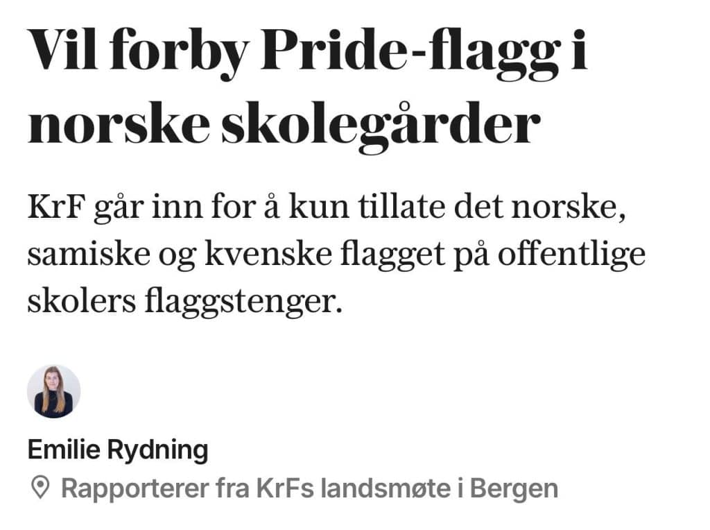 Pride: KrF i hardt vær